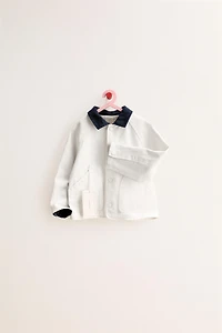 ZARA TIMELESS - BLOUSON EN TOILE COL CONTRASTE