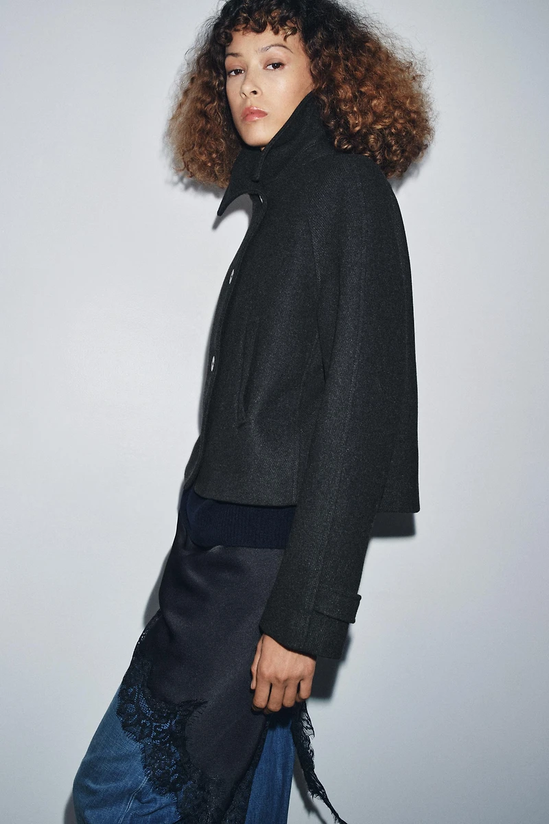 ZW COLLECTION WOOL SHORT COAT