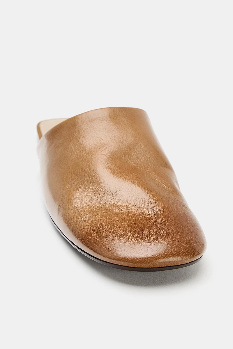 LEATHER SLINGBACK SHOES
