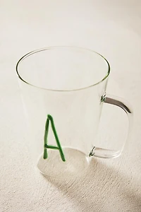 BOROSILICATE MUG WITH INITIAL A
