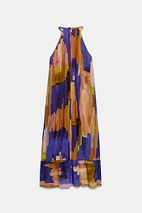 ROBE IMPRIMÉE BAS ASYMÉTRIQUE