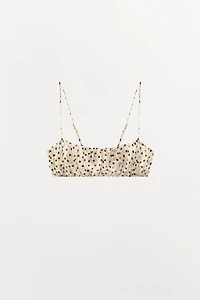 POLKA DOT PRINT CROP TOP