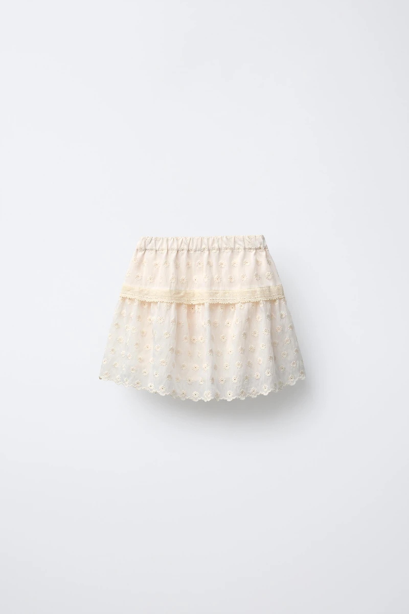 JUPE BRODERIES DENTELLE