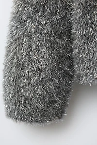 SPARKLY FAUX FUR KNIT JUMPER