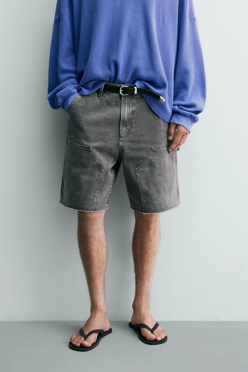 BERMUDA RELAXED FIT POCHE CHARPENTIER