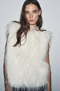 ZW COLLECTION FAUX FUR VEST