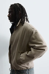 PADDED JACKET WITH COMBINED COLLAR