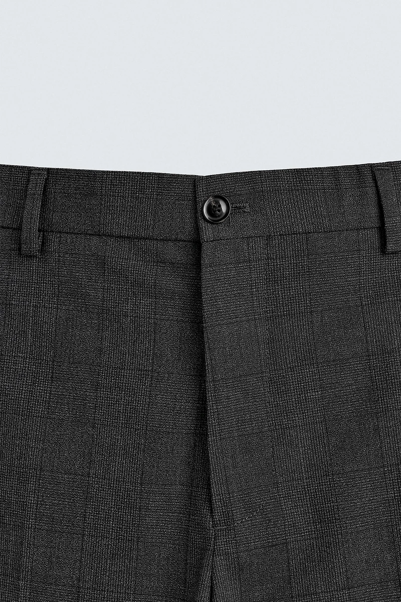 CHECK SUIT PANTS