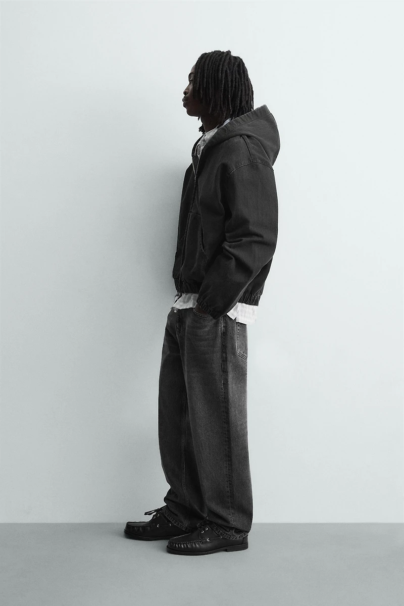 WASHED HOODIE JACKET
