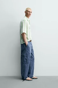 PRINTED GRAPHIC BOXY FIT POLO SHIRT