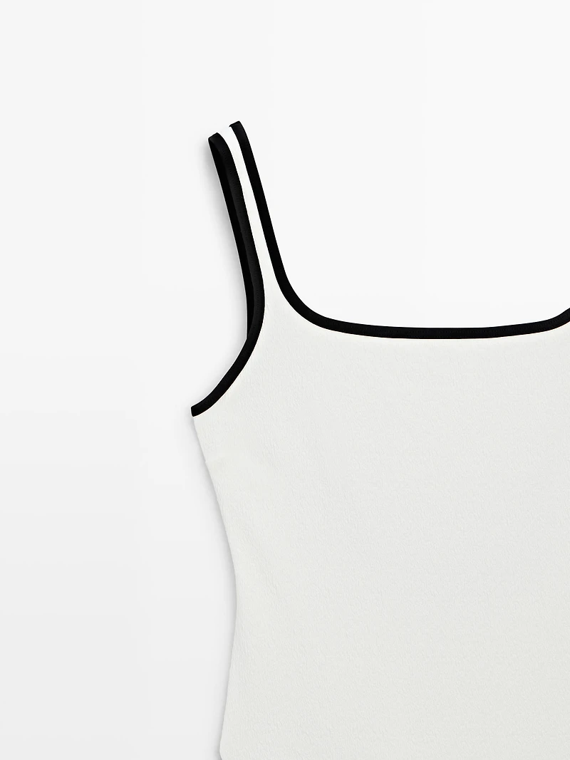 Maillot de bain texturé contrastant