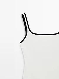 Maillot de bain texturé contrastant