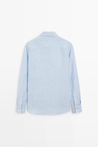 Chemise regular fit 100 % lin milleraies