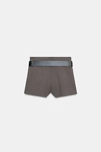 PLEATED BELTED SKORT