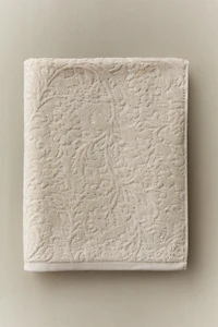 FLORAL JACQUARD BATH TOWEL