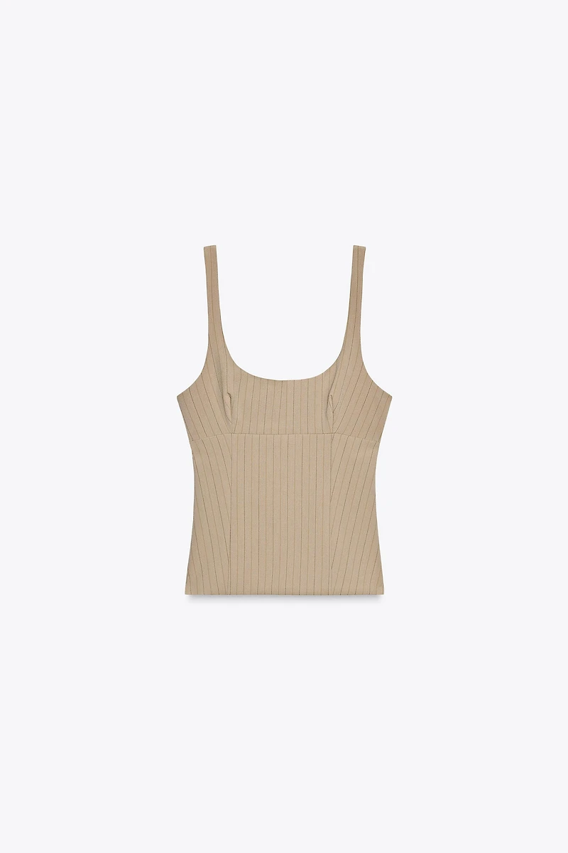 STRIPED OPEN BACK TOP