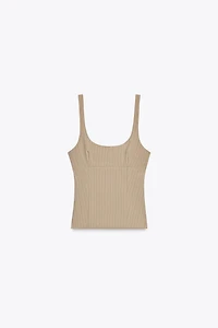 STRIPED OPEN BACK TOP