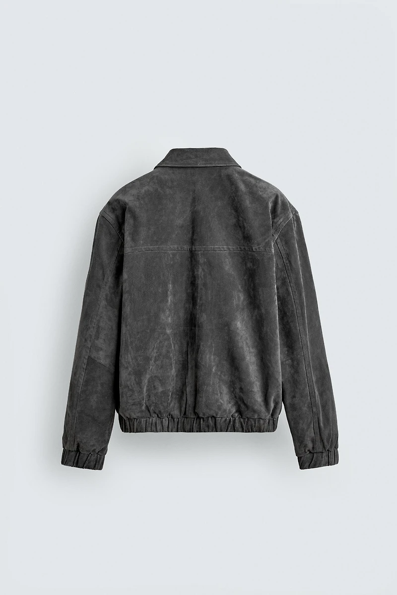 BLOUSON EN CUIR CROÛTE