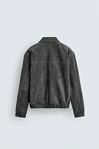 BLOUSON EN CUIR CROÛTE