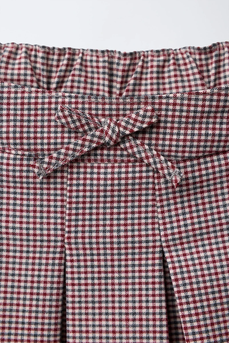 JUPE-SHORT BERMUDA À CARREAUX
