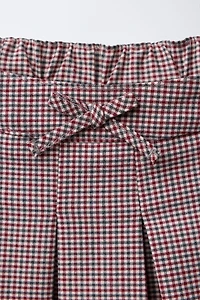 JUPE-SHORT BERMUDA À CARREAUX