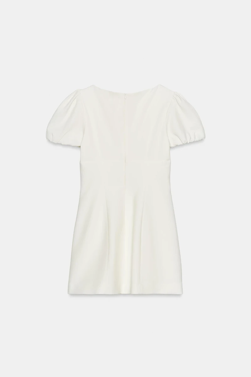 SHORT PLEATED DRESS WITH POCKETS