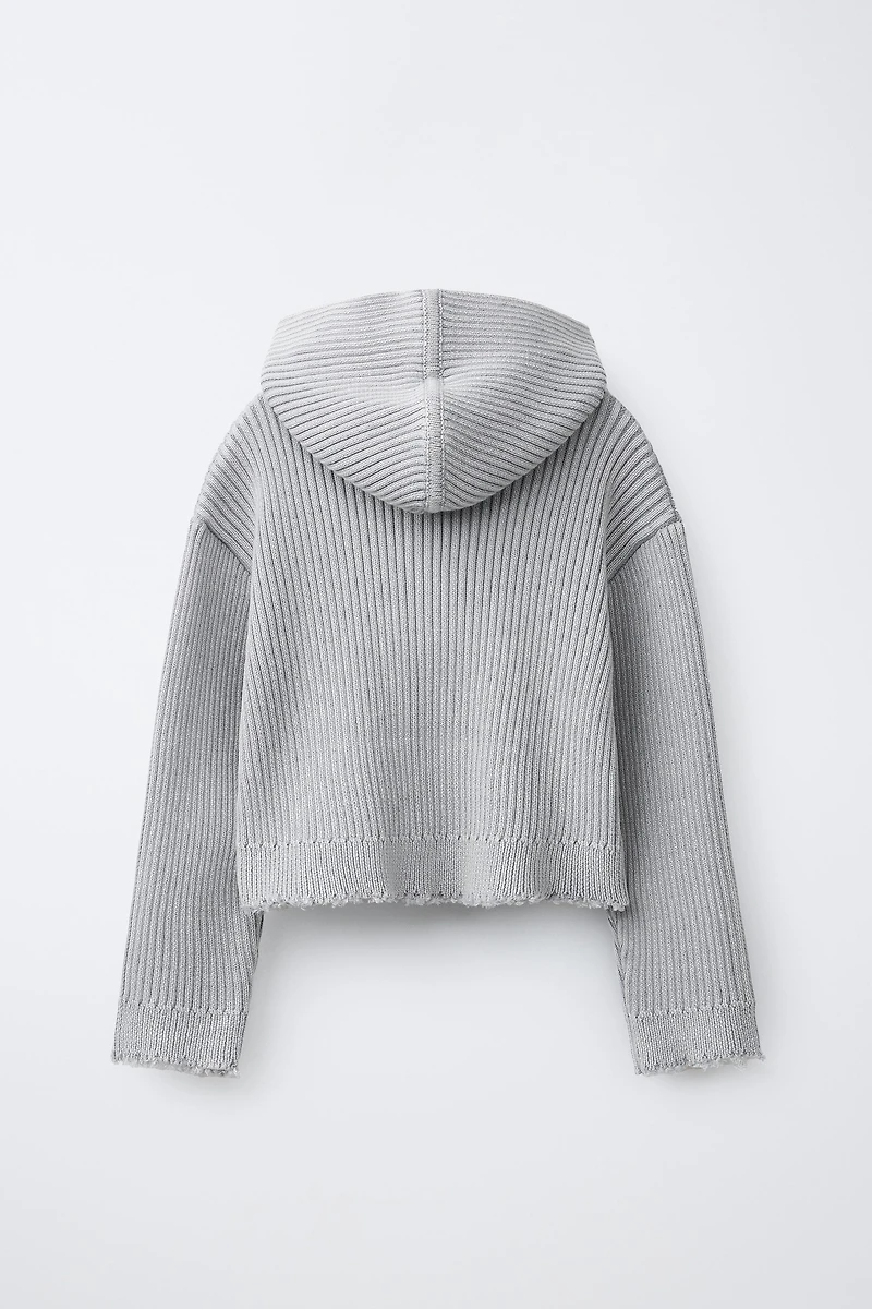 ZIP-UP KNIT CARDIGAN