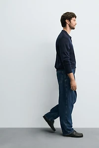 DENIM CHINO STRAIGHT FIT PANTS