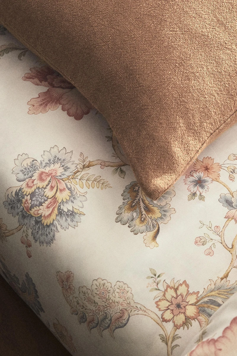 FLORAL PRINT SATEEN FLAT SHEET