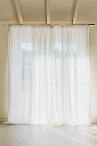 LOW OPACITY DOUBLE-WIDTH SHEER CURTAIN