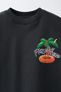 PALM TREE PRINT T-SHIRT