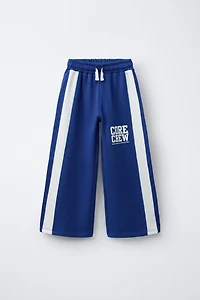 WIDE LEG PANTS WITH SIDE STRIPES