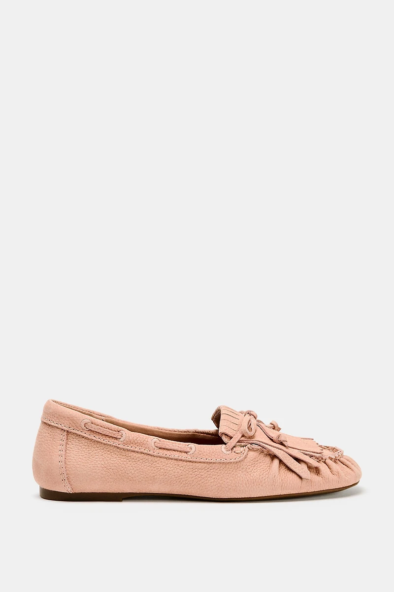 FRINGED LEATHER LOAFERS
