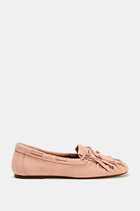 FRINGED LEATHER LOAFERS