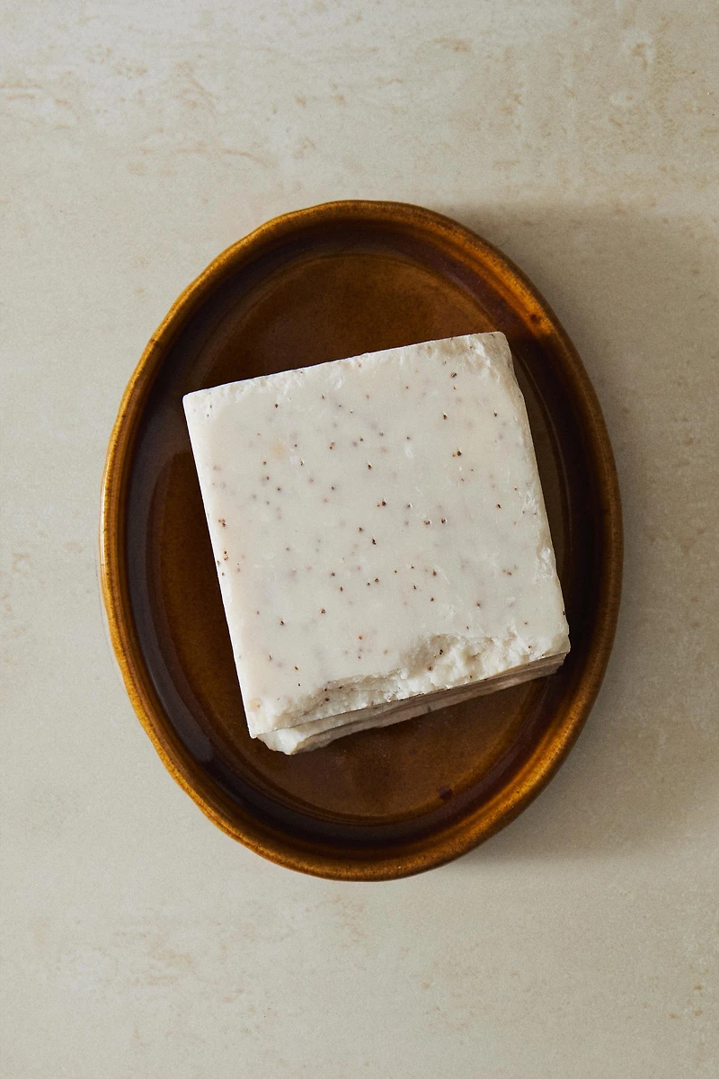 MUSTARD RAISED DESIGN BATHROOM SOAP DISH