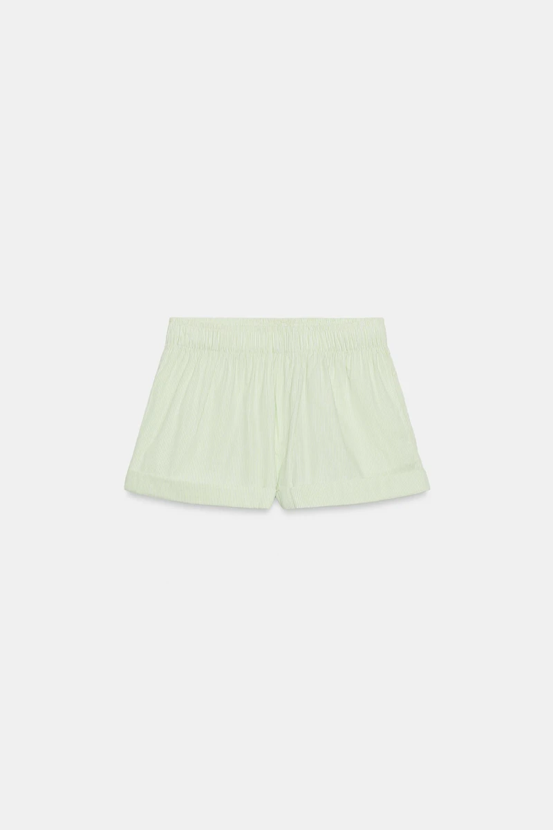 STRIPED POPLIN SHORTS