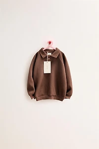 ZARA TIMELESS - SWEAT POLO WAFFLE