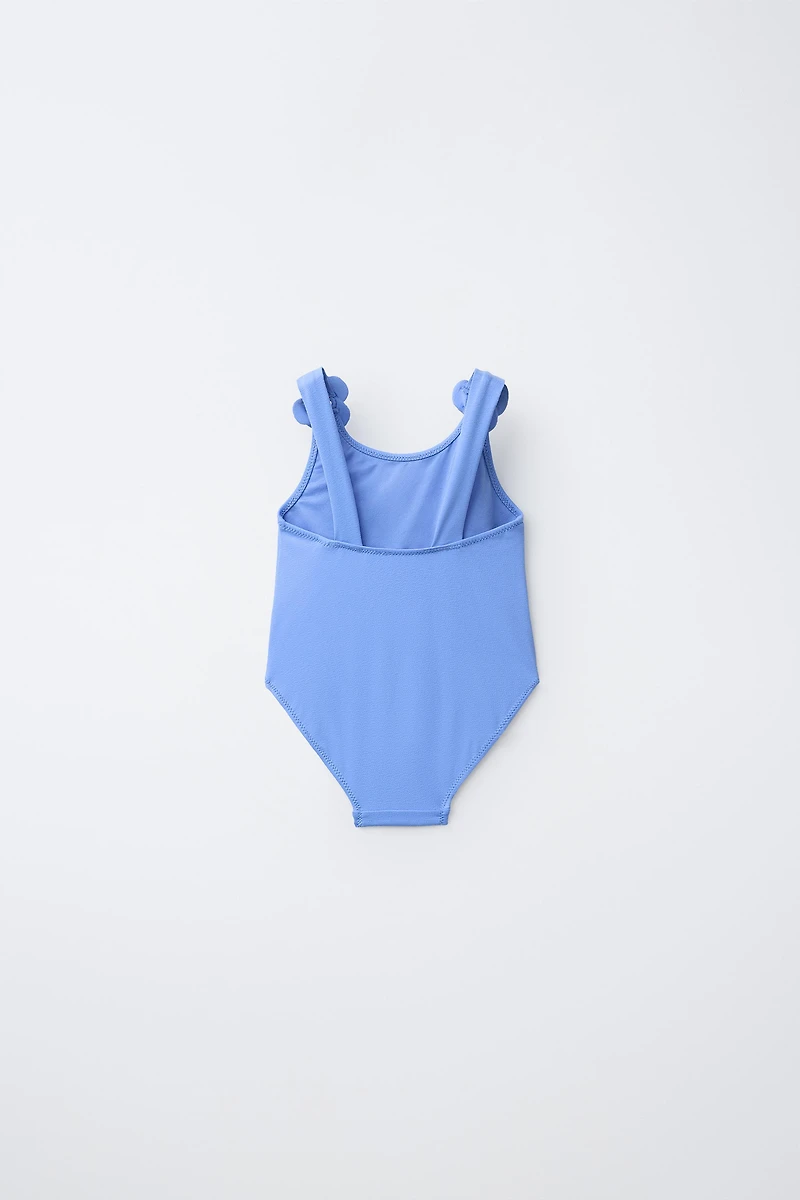 2-6 YEARS/ 3D FLOWER TEXTURED SWIMSUIT