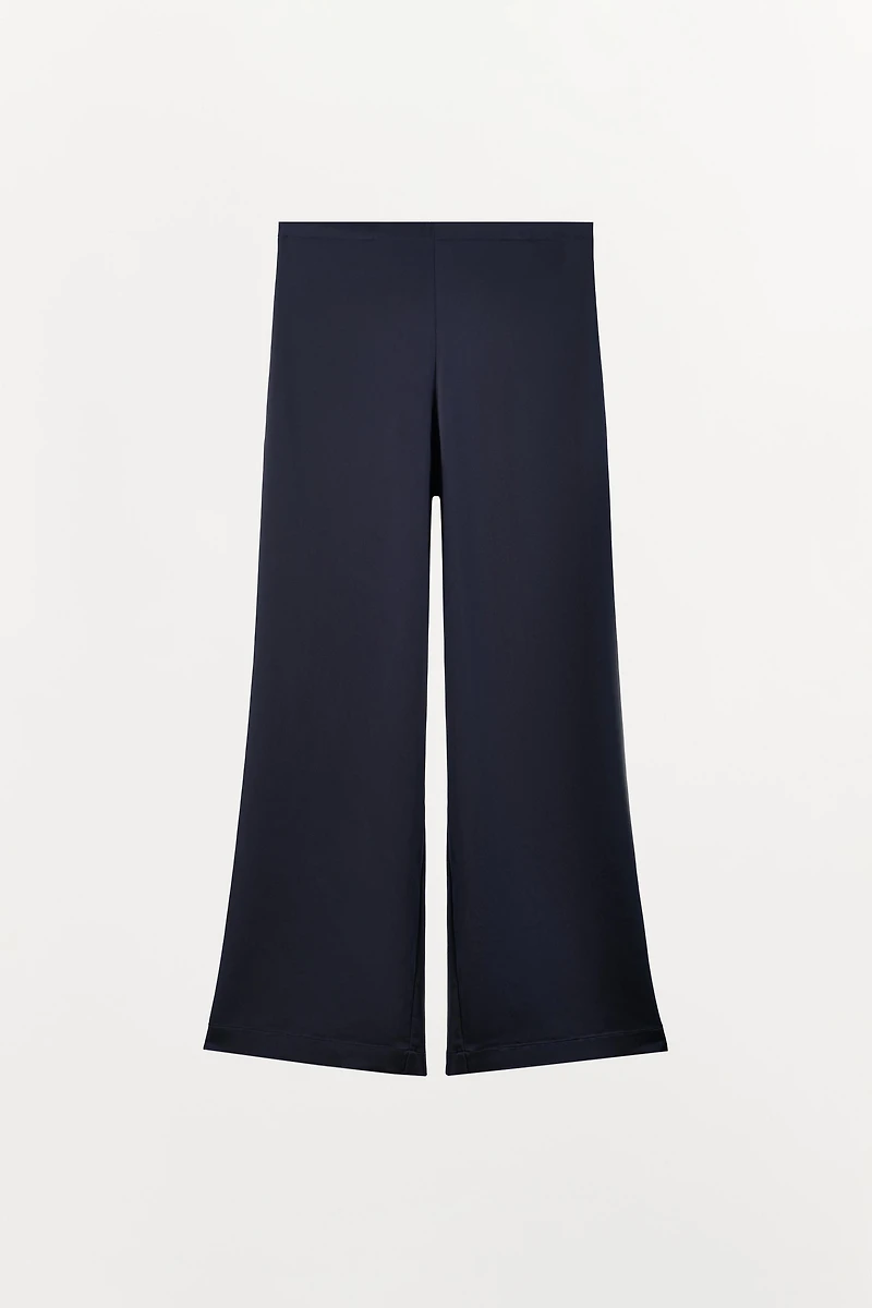 HIGH-WAISTED SATIN PANTS