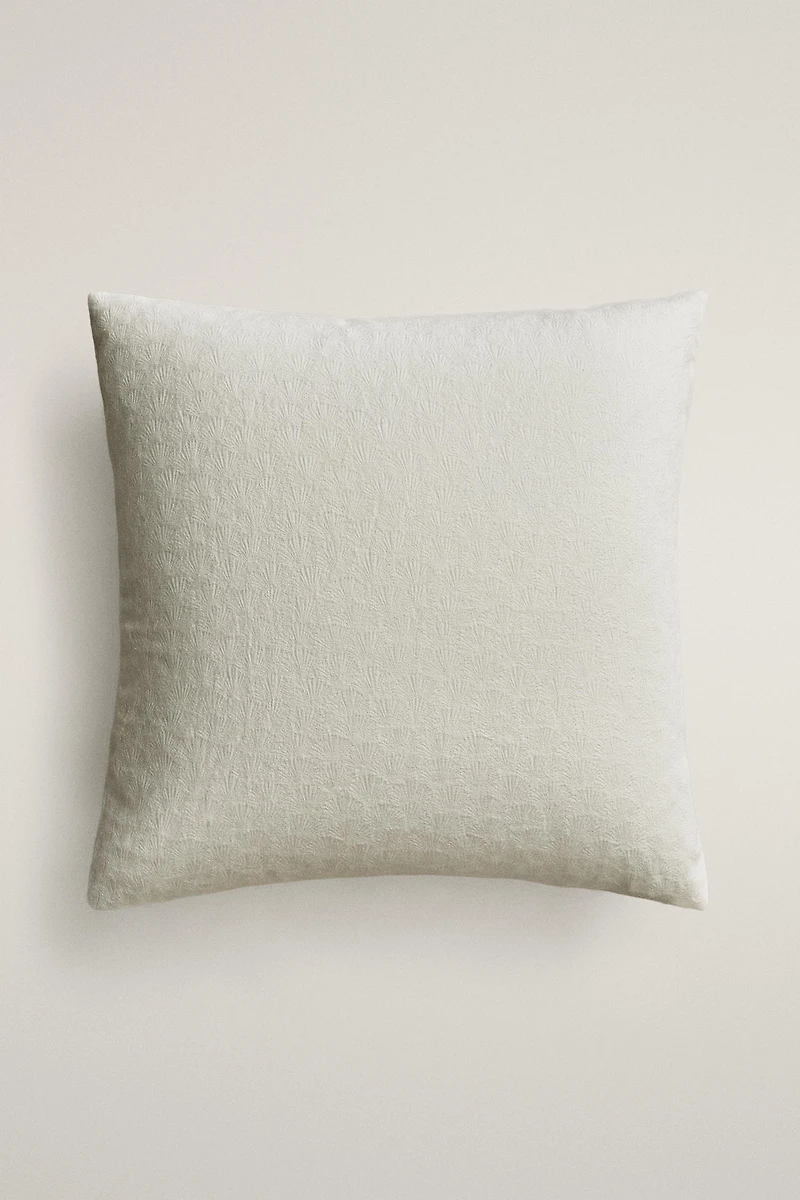 COTTON JACQUARD THROW PILLOW COVER