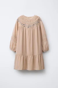 ROBE EN VELOURS À DENTELLE ET PAILLETTES