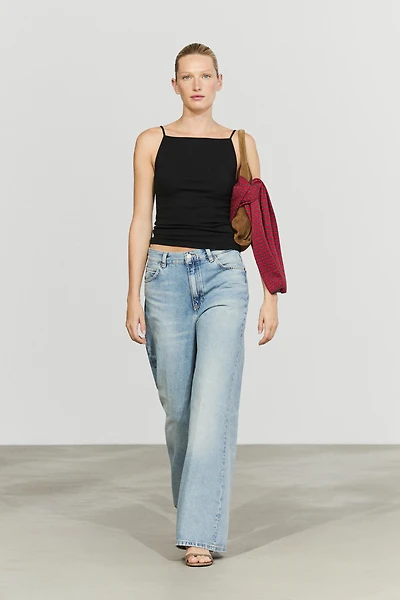 High-waist palazzo jeans