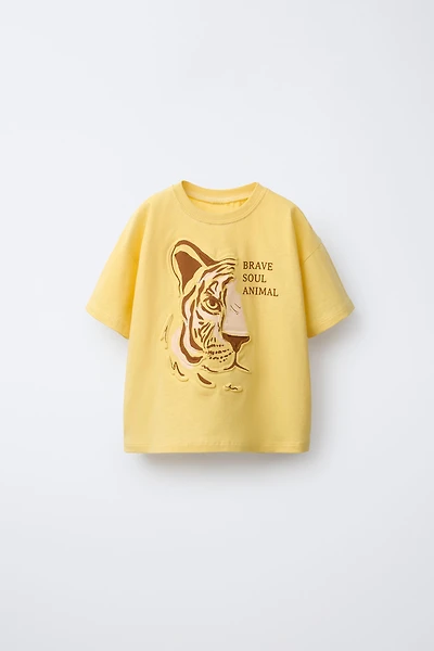T-SHIRT ANIMAL EN RELIEF