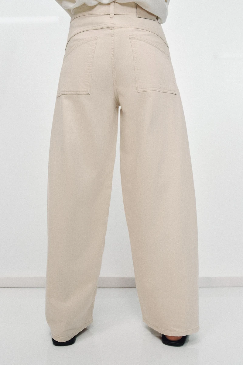 ZW COLLECTION MID-RISE LOOSE BARREL JEANS