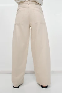 ZW COLLECTION MID-RISE LOOSE BARREL JEANS
