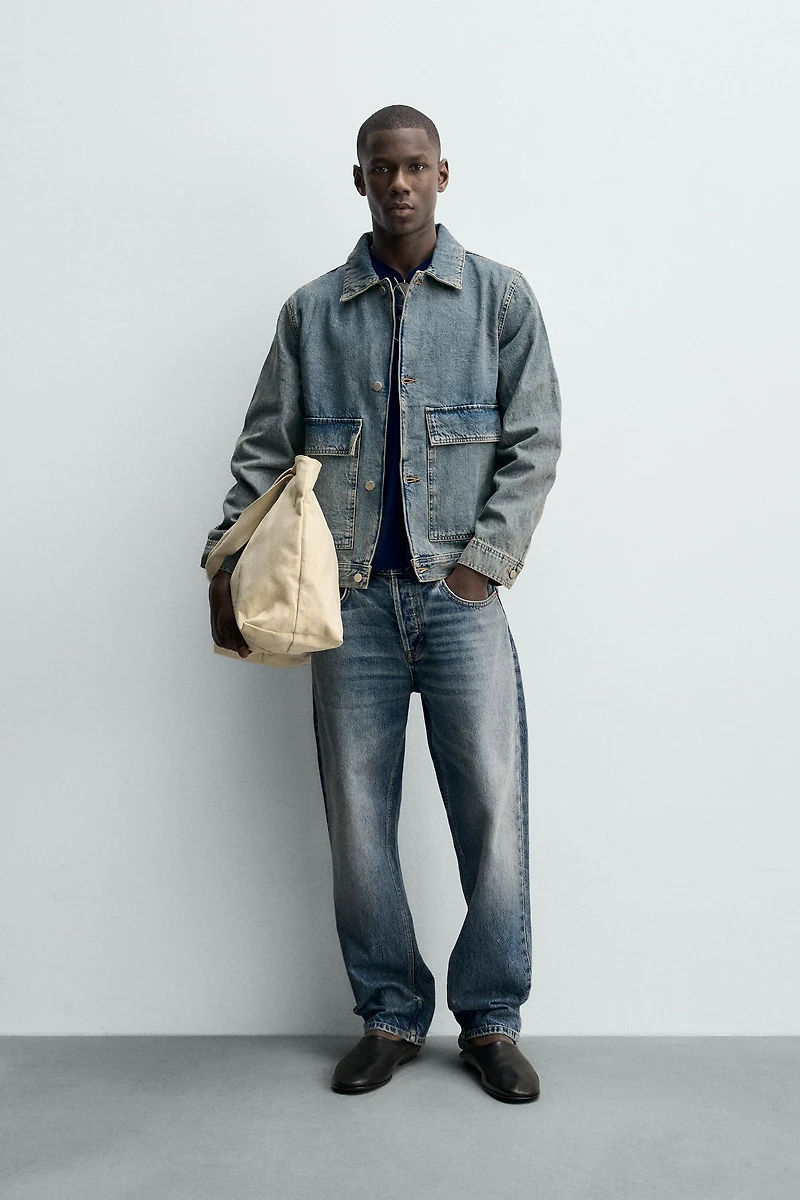 REGULAR FIT DENIM OVERSHIRT