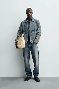REGULAR FIT DENIM OVERSHIRT