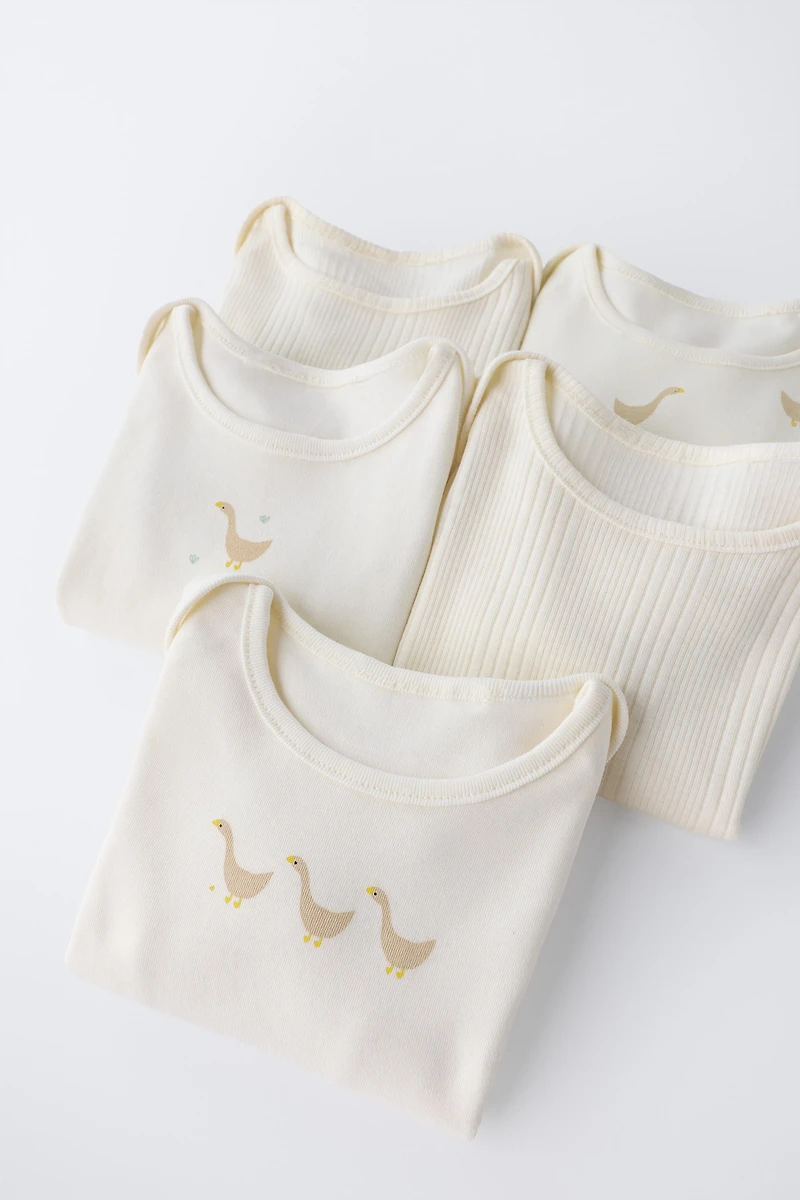 FIVE-PACK OF GEESE BODYSUITS