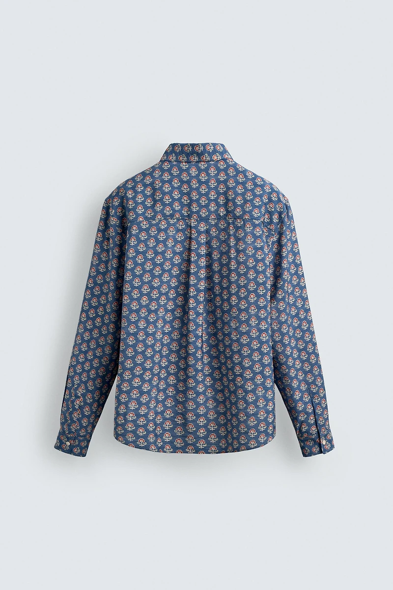 FLUID FLORAL PRINT SHIRT