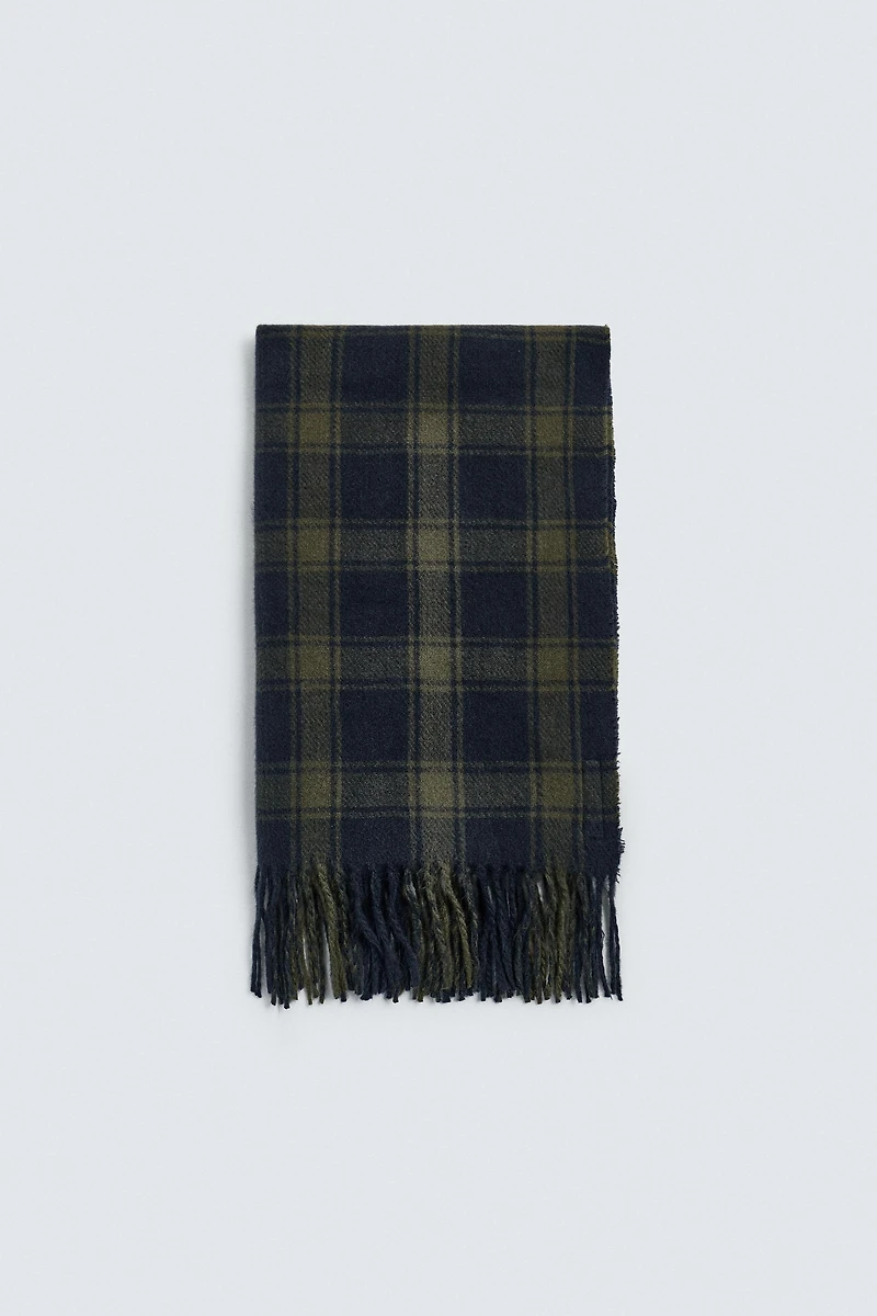 COMBINED PLAID SCARF